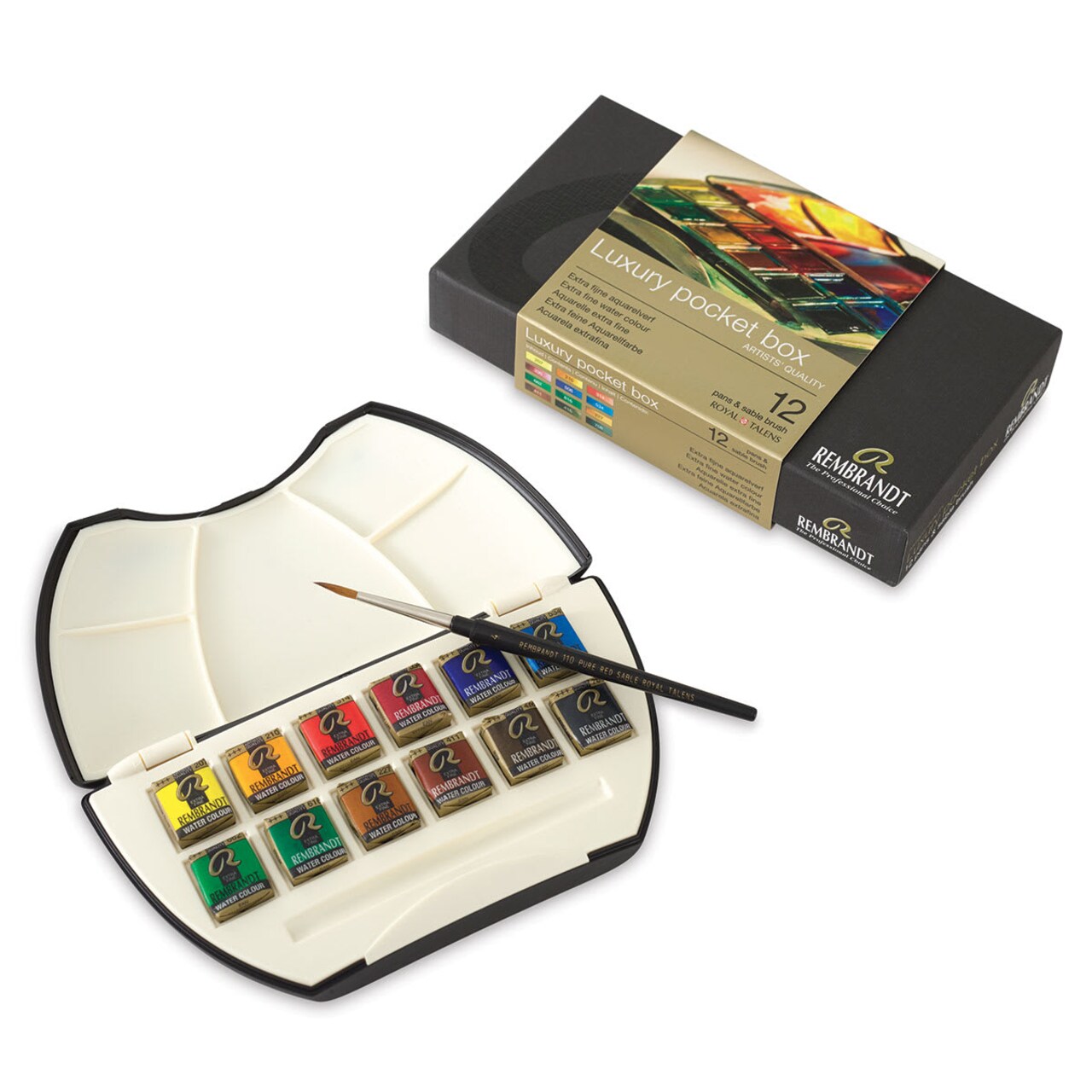 Rembrandt Artists' Watercolors - Set of 12, Luxury Pocket Box